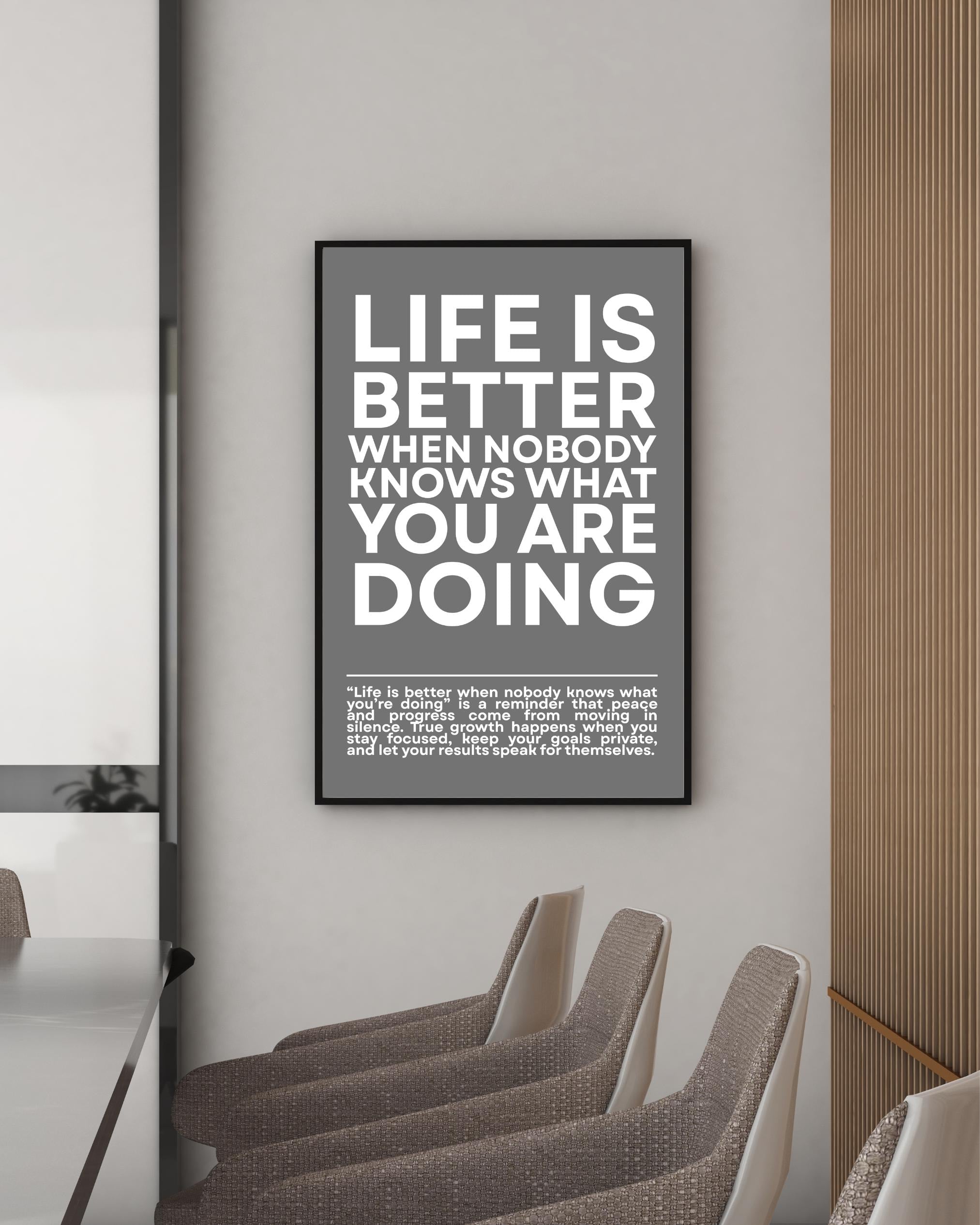 Life is Better When NOBODY Knows What You Are Doing