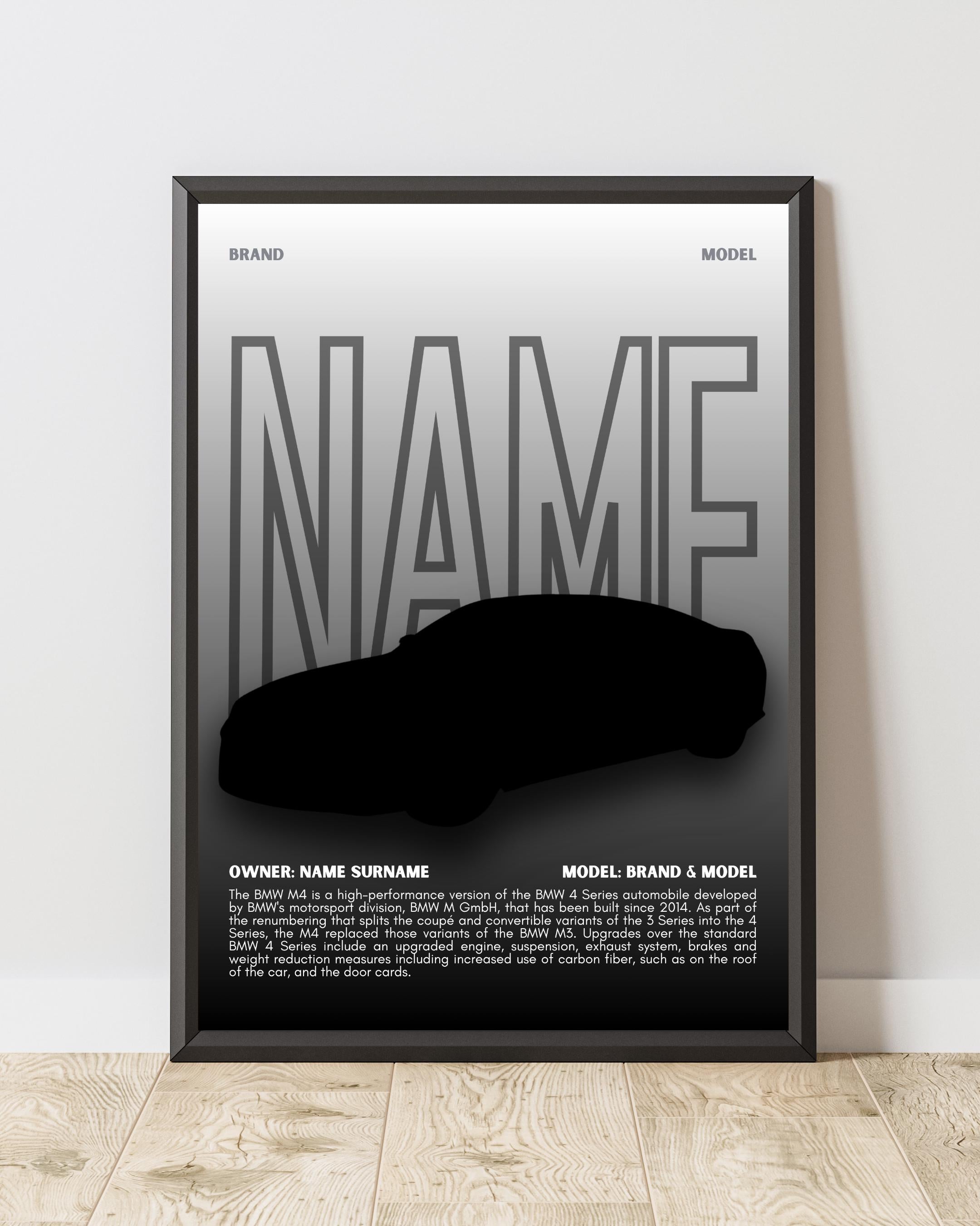 Personalized Car Poster