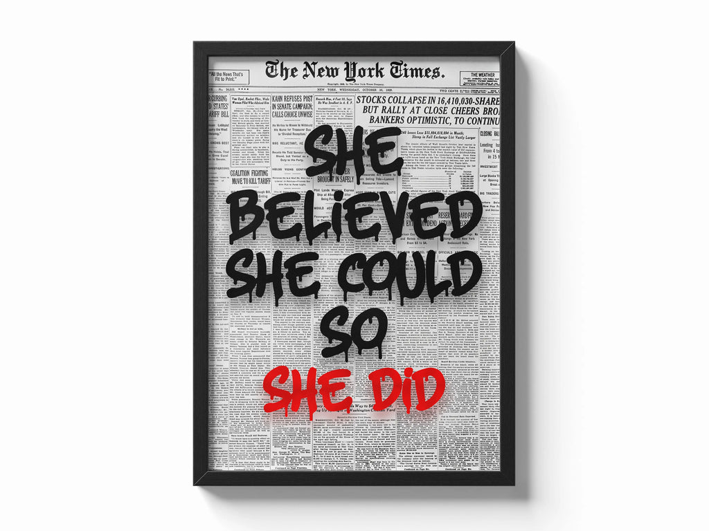 She Believed She Could So She Did Framory Prints