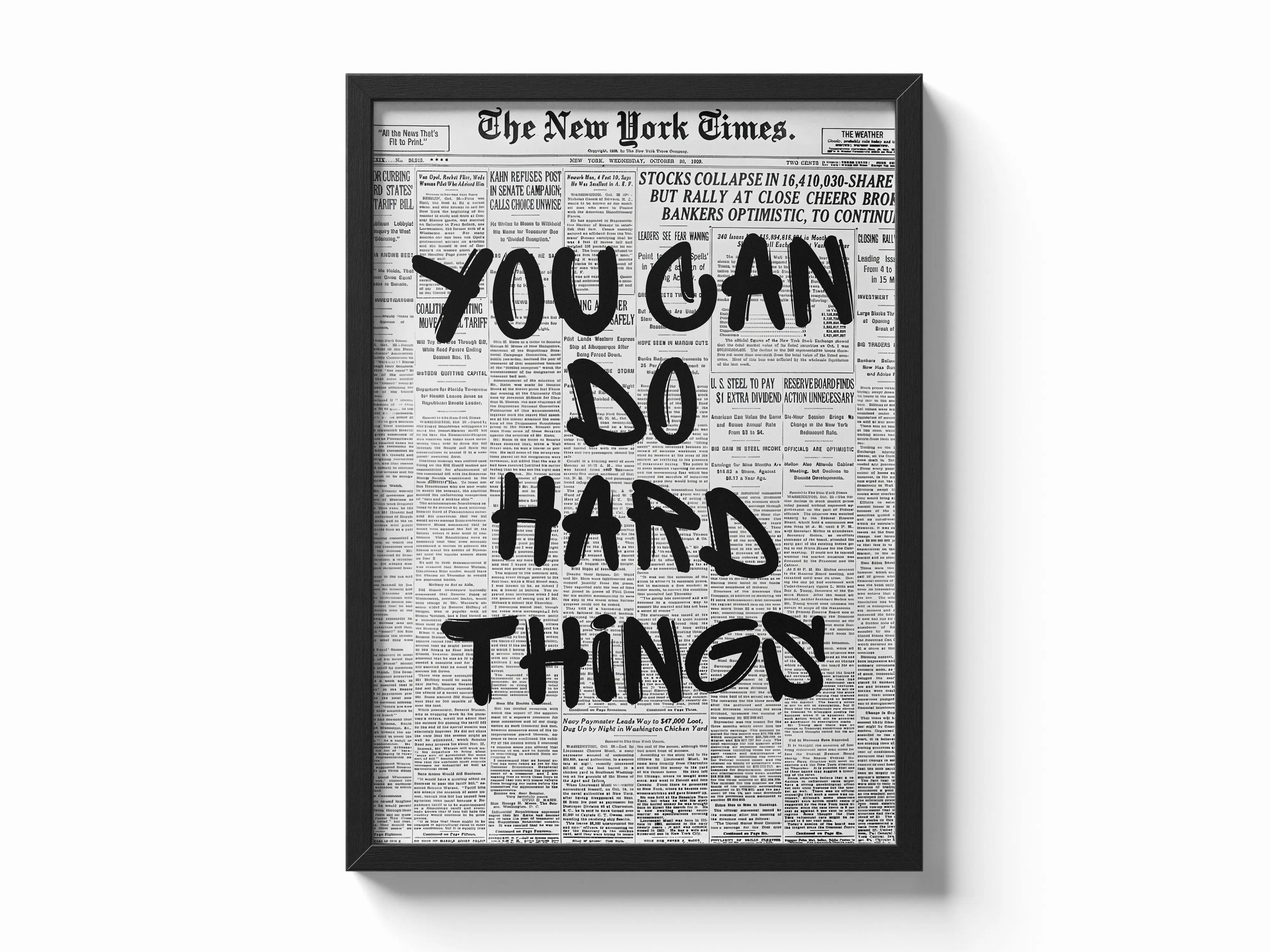 You Can Do Hard Things. Framory Prints